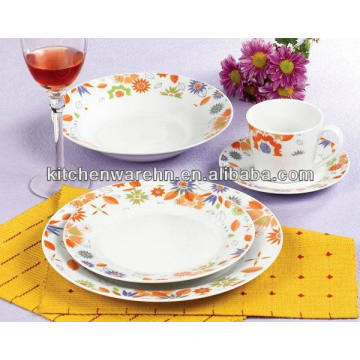 high quality beautiful decal porcelain fashion dinner sets